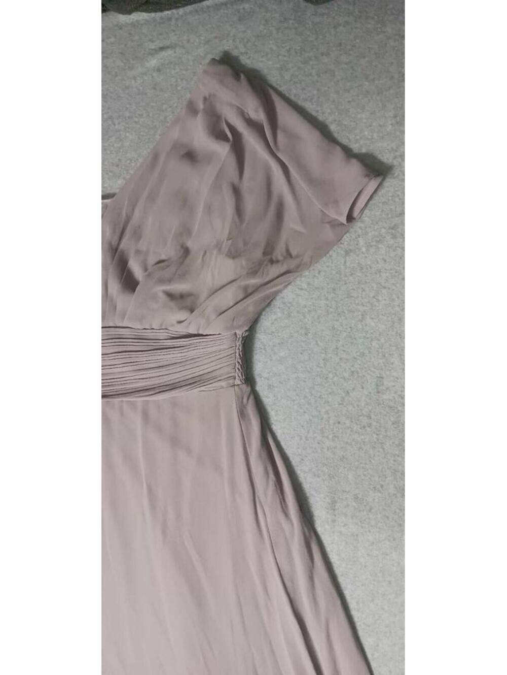 Ever Pretty Maxi Dress Womens Size 2XL Light Gray Mesh Vneck Flare Sleeves Flowy - Picture 9 of 11